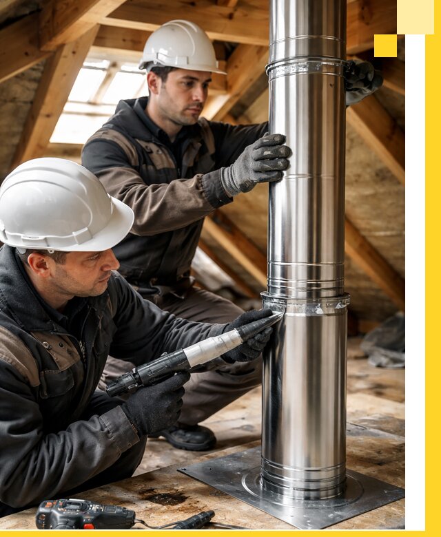 Монтаж дымоходов для каминов в Краснокаменске с гарантией качества