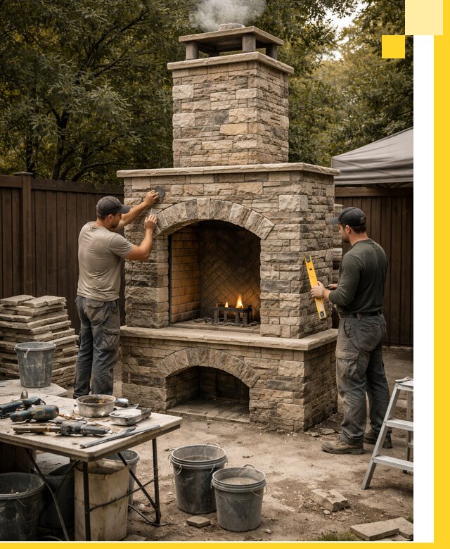 Проектирование и установка уличных каминов в Краснокаменске