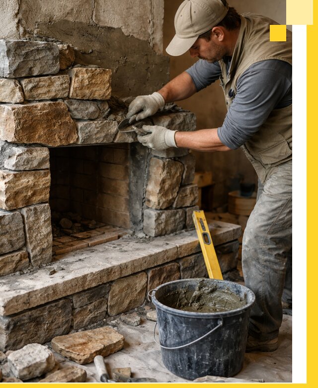 Изготовление и установка каменных каминов под ключ в Краснокаменске