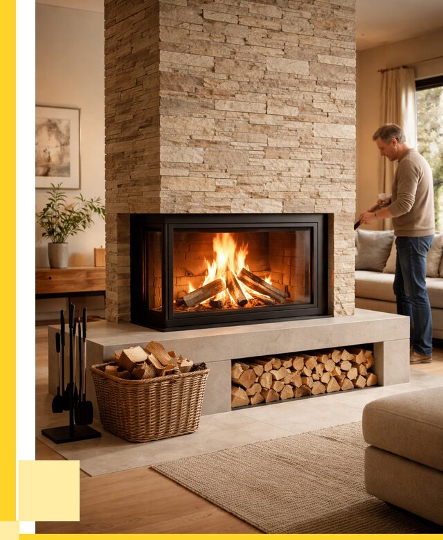 Дровяной камин под ключ в Краснокаменске от 204420 р. | ЭриданКсн