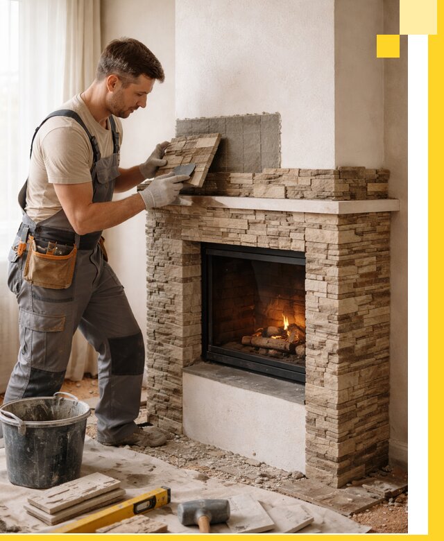 Изготовление и монтаж каминов для дома под ключ в Краснокаменске