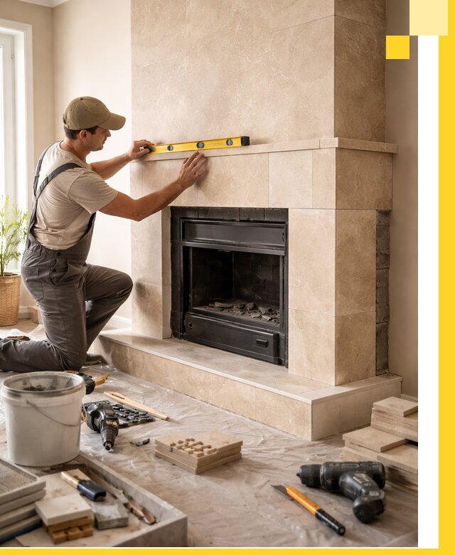 Установка и монтаж каминов в частном доме под ключ в Краснокаменске