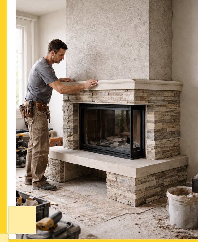 Изготовление каминов под ключ в Краснокаменске от 153315 р. | ЭриданКсн