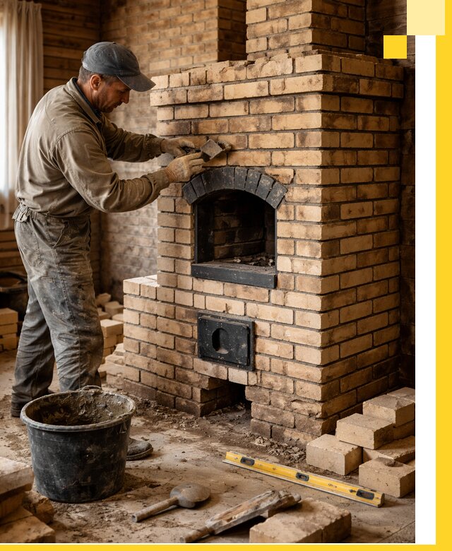 Кирпичные печи под ключ в Краснокаменске: проектирование и кладка