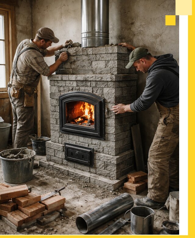 Производство, поставка и монтаж дровяных печей в Краснокаменске