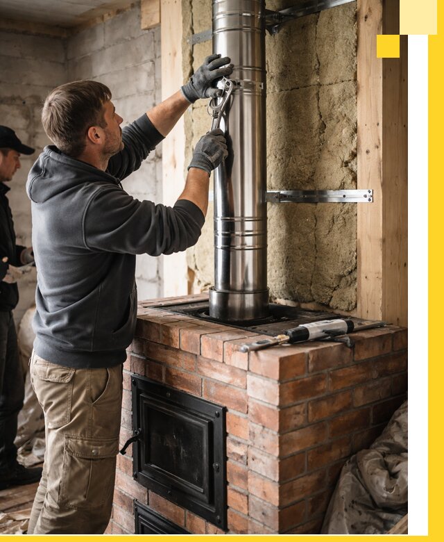Изготовление и монтаж печей и дымоходов под ключ в Краснокаменске