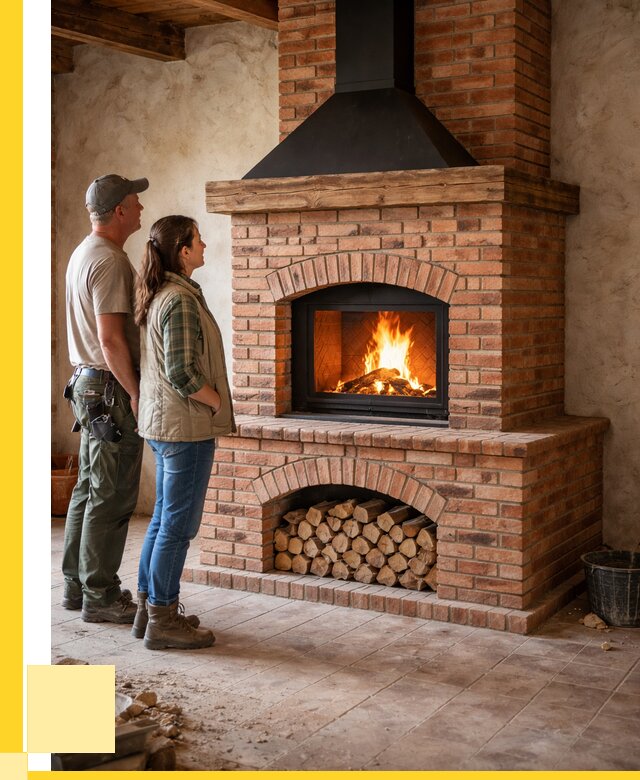 Печи камины из кирпича в Краснокаменске от 122652 р. | ЭриданКсн