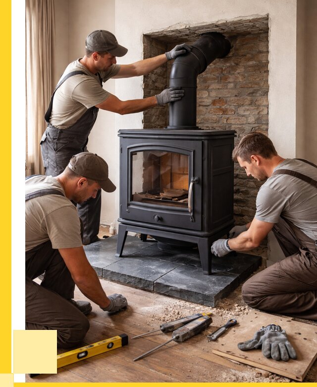 Монтаж печи камина в частном доме в Краснокаменске от 25553 р. | ЭриданКсн