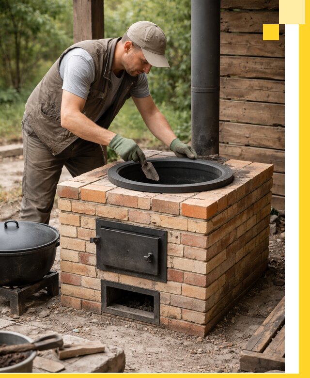 Изготовление и установка печей для казана в Краснокаменске под ключ