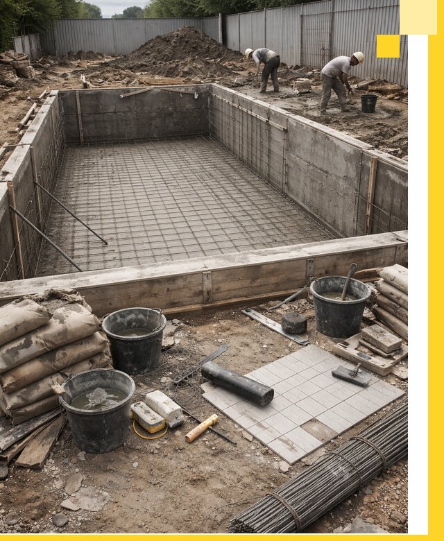 Строительство бассейнов под ключ в Краснокаменске, дизайн и монтаж