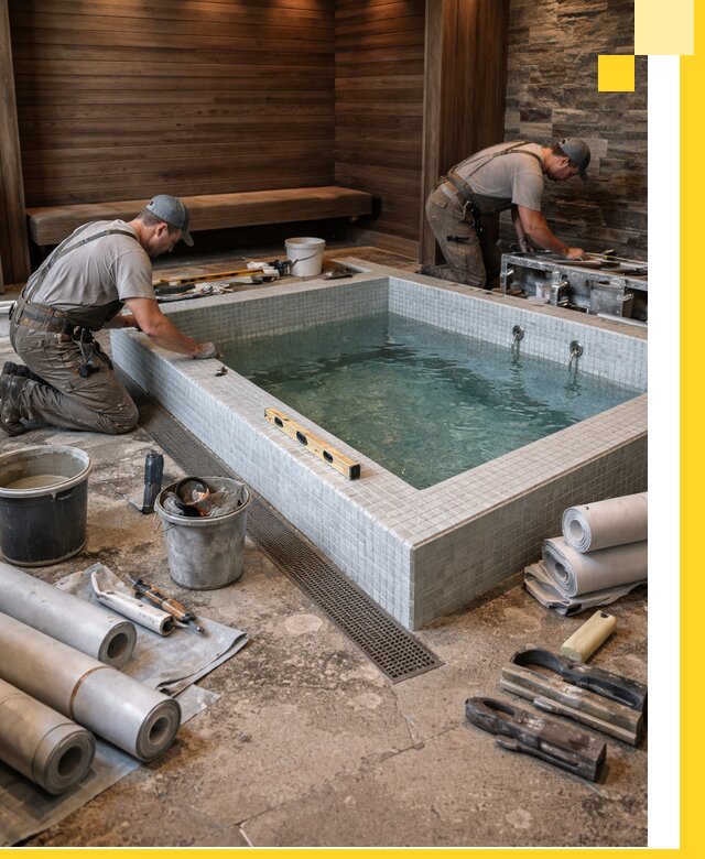 Установка и строительство бассейнов для сауны в Краснокаменске