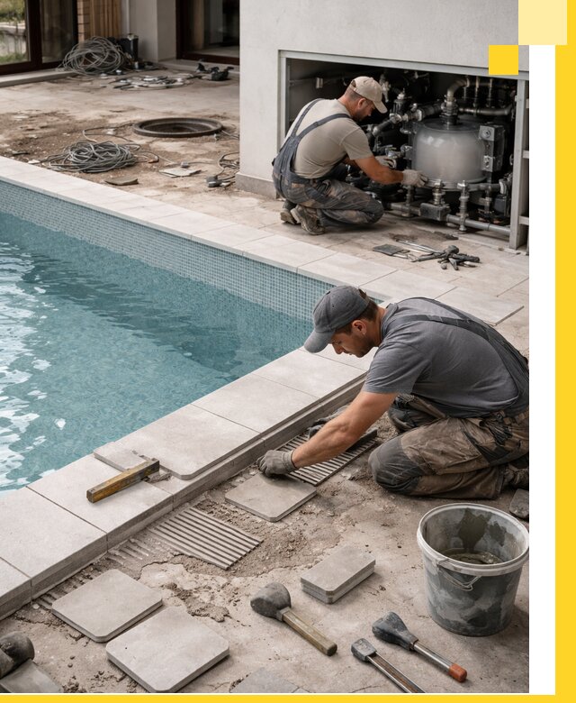 Строительство и монтаж бассейнов в коттедже в Краснокаменске