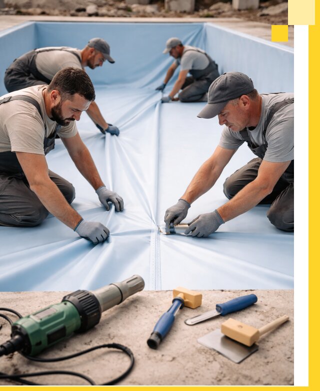 ПВХ пленка для бассейнов с монтажом и гарантией в Краснокаменске