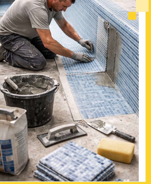 Укладка и ремонт мозаики для бассейнов под ключ в Краснокаменске