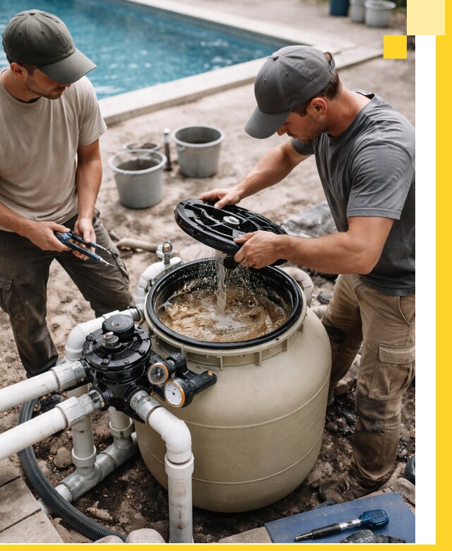 Установка и обслуживание песочных фильтров для бассейнов в Краснокаменске