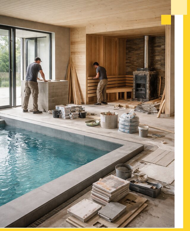 Проектирование и строительство бань с бассейном в Краснокаменске