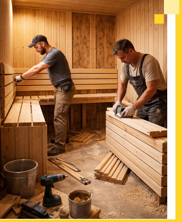 Профессиональный комплексный ремонт саун под ключ в Краснокаменске