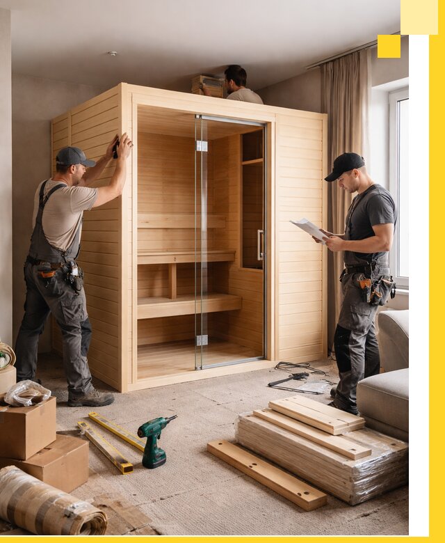 Установка и благоустройство саун в квартире в Краснокаменске