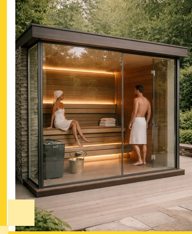 Сауна стеклянная и двери для сауны в Краснокаменске от 255525 р. | ЭриданКсн