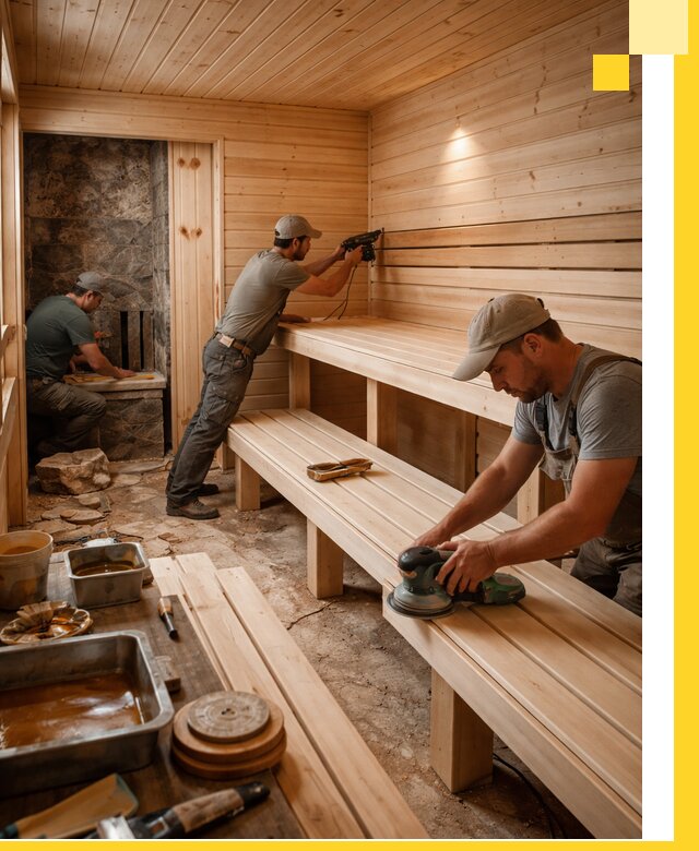 Профессиональная отделка бань в Краснокаменске под ключ, с гарантией