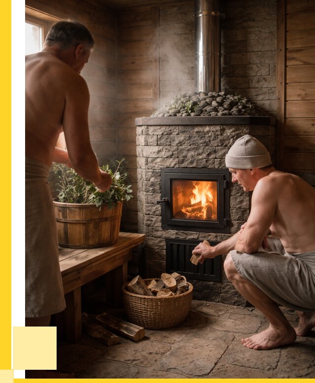 Банные печи под ключ в Краснокаменске от 45995 р. | ЭриданКсн кирпичная