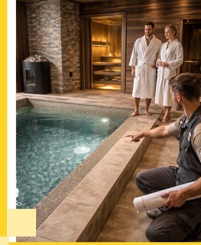 Проект бани с бассейном под ключ в Краснокаменске от 66437 р. | ЭриданКсн