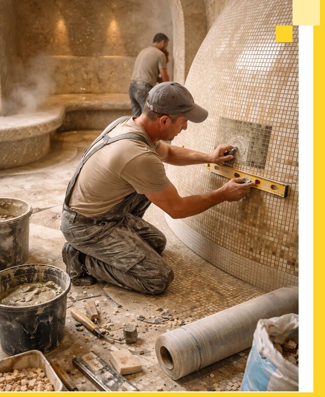 Хамам под ключ в Краснокаменске: проектирование, строительство, отделка