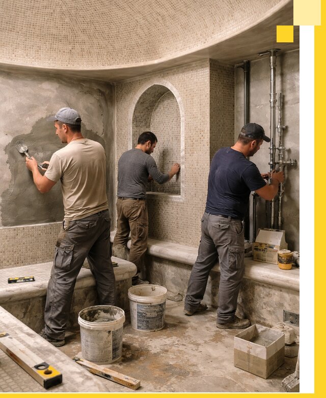 Профессиональный монтаж хамамов под ключ в Краснокаменске с гарантией