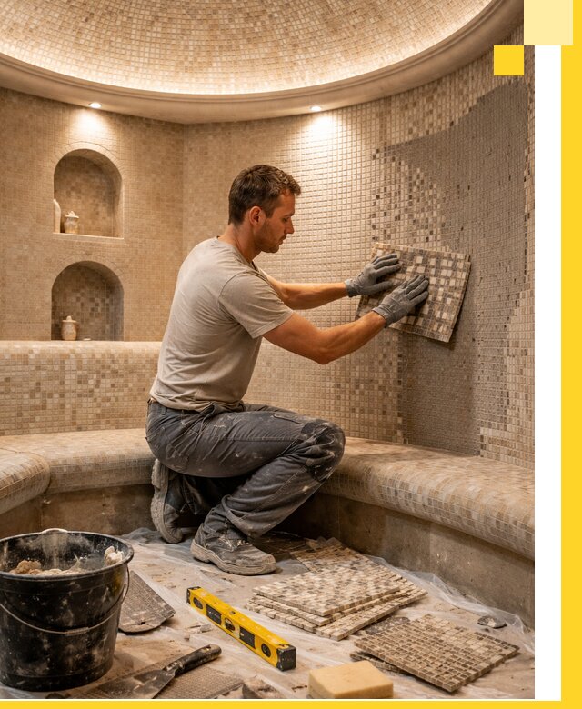 Устройство и монтаж домашнего хамама под ключ в Краснокаменске